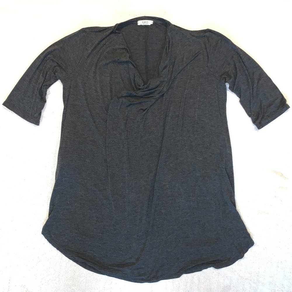 a.gain dark gray stretchy soft tunic XL.